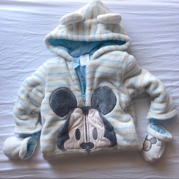Mickey Overalls with Mickey Ears Hoodie and Gloves - Picture 2 of 6